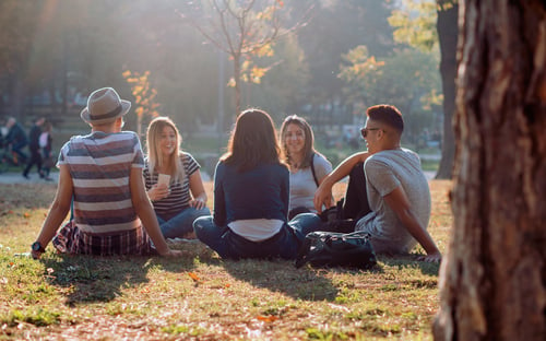 Bad example: group picnic outside