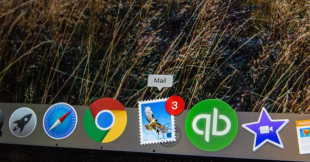 Computer screen showing Apple mail with 3 messages